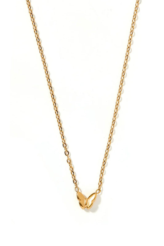 BOUTIQUE LINNY CO GOLD BUTTERFLY NECKLACE BELLA FRONT