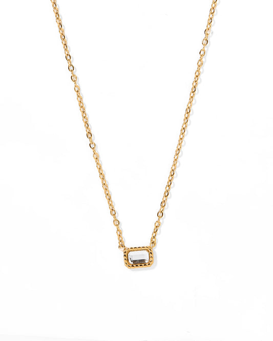 BOUTIQUE LINNY CO GOLD DIAMOND NECKLACE MADISON FRONT