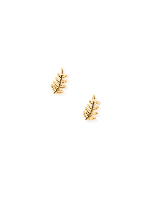 BOUTIQUE LINNY CO GOLD SCREWBACK STUD EARRINGS SLYVIE FRONT 2