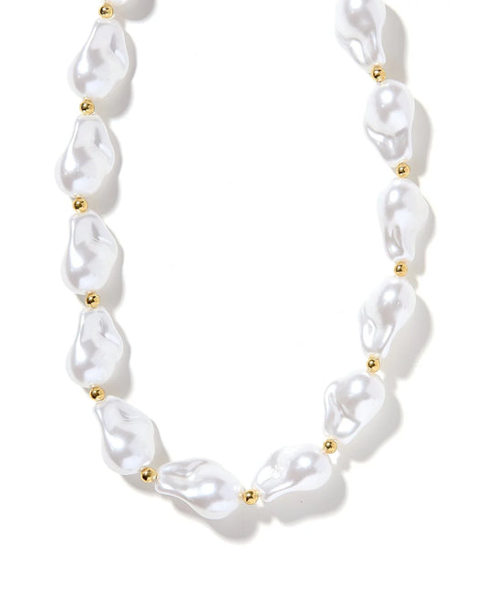 BOUTIQUE LINNY CO LANA GOLD PEARL NECKLACE 3