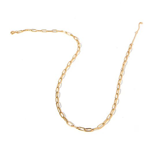 BOUTIQUE LINNY CO NECKLACE PALMER PAPERCLIP GOLD