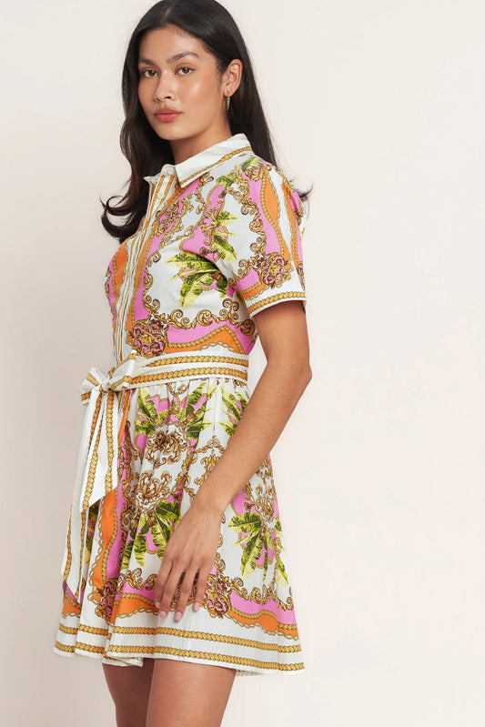 BRITIQUE LOVE AT FIRST SIGHT WOVEN MINI SHIRT DRESS SIDE