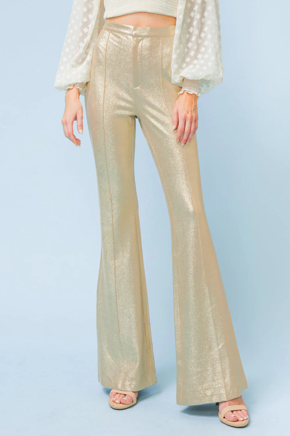 BOUTIQUE LOVING YOU KEEPS ME LEATHER PANTS GOLD FRONT 2