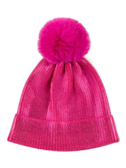 BOUTIQUE SHIRALEAH JAX BEANIE MAGENTA