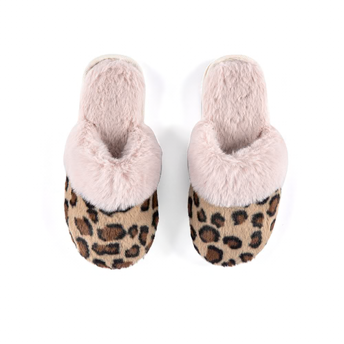 BOUTIQUE SHIRALEAH LAVINIA PLUSH SLIPPERS LEOPARD PRINT MULTI 2