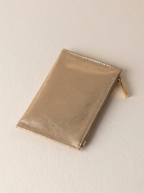 BOUTIQUE SHIRALEAH SKYLAR CARD HOLDER GOLD