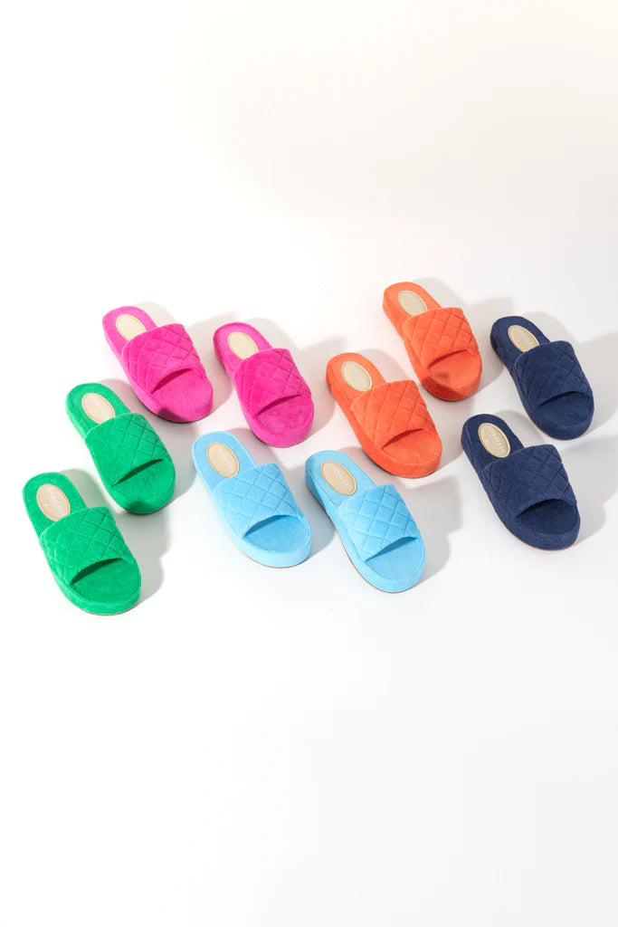 BOUTIQUE SHIRALEAH SOL TERRYCLOTH POOL SLIDES 2