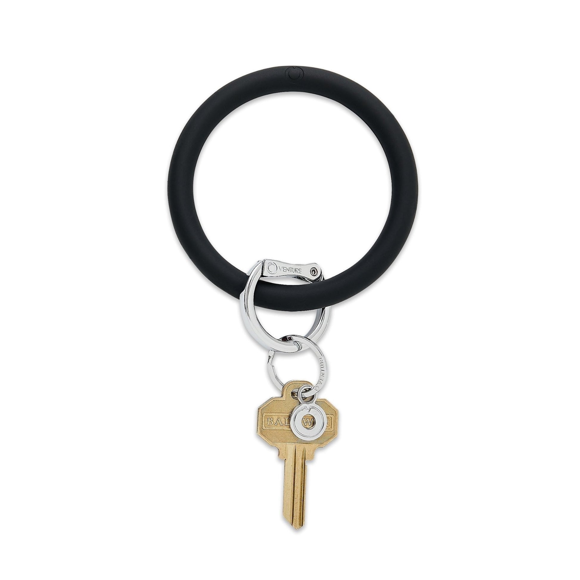BOUTIQUE SILICONE BIG O KEY RING BACK IN BLACK