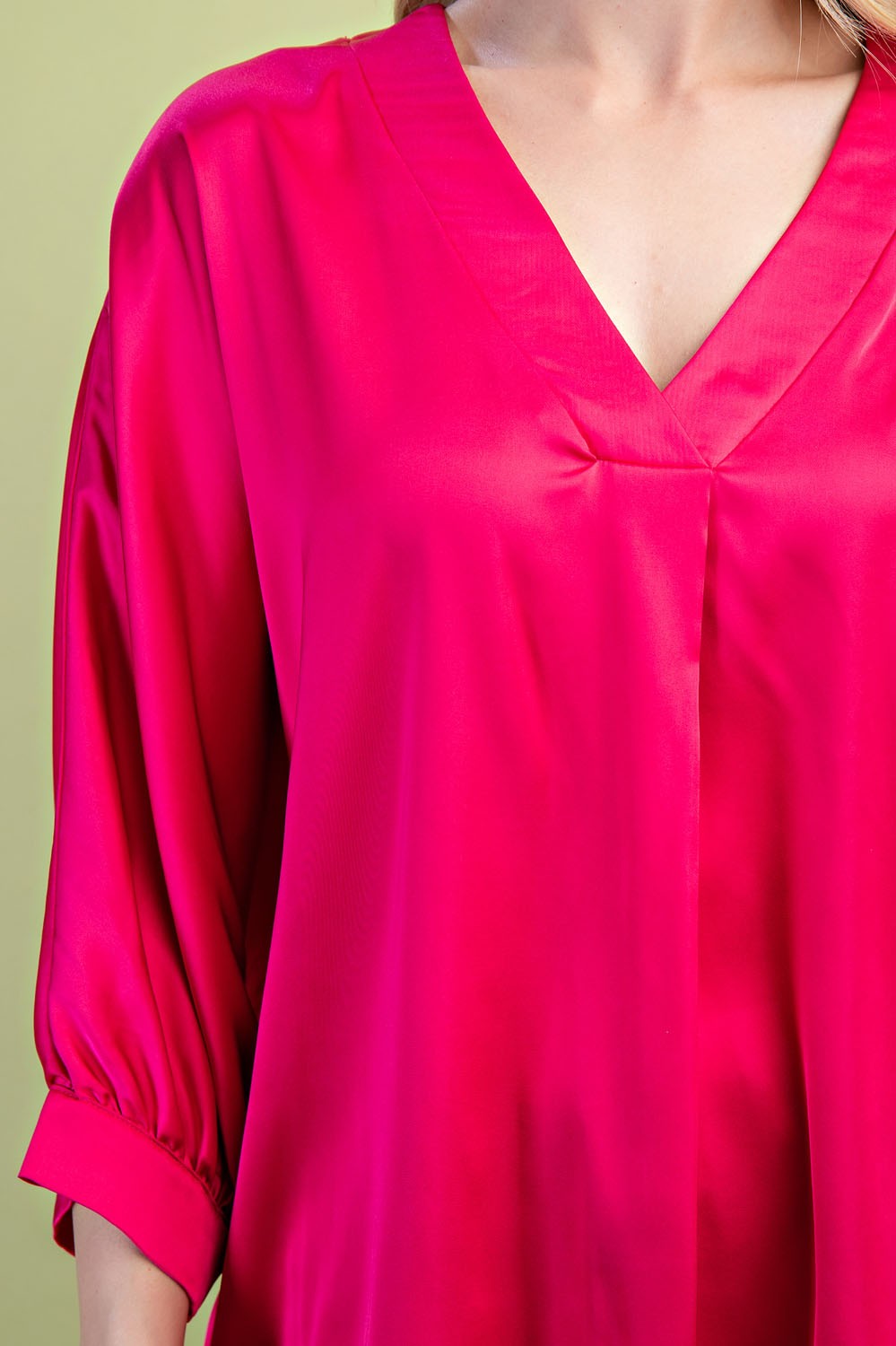 BOUTIQUE SILKY MUSE TOP FUCHSIA FRONT 4