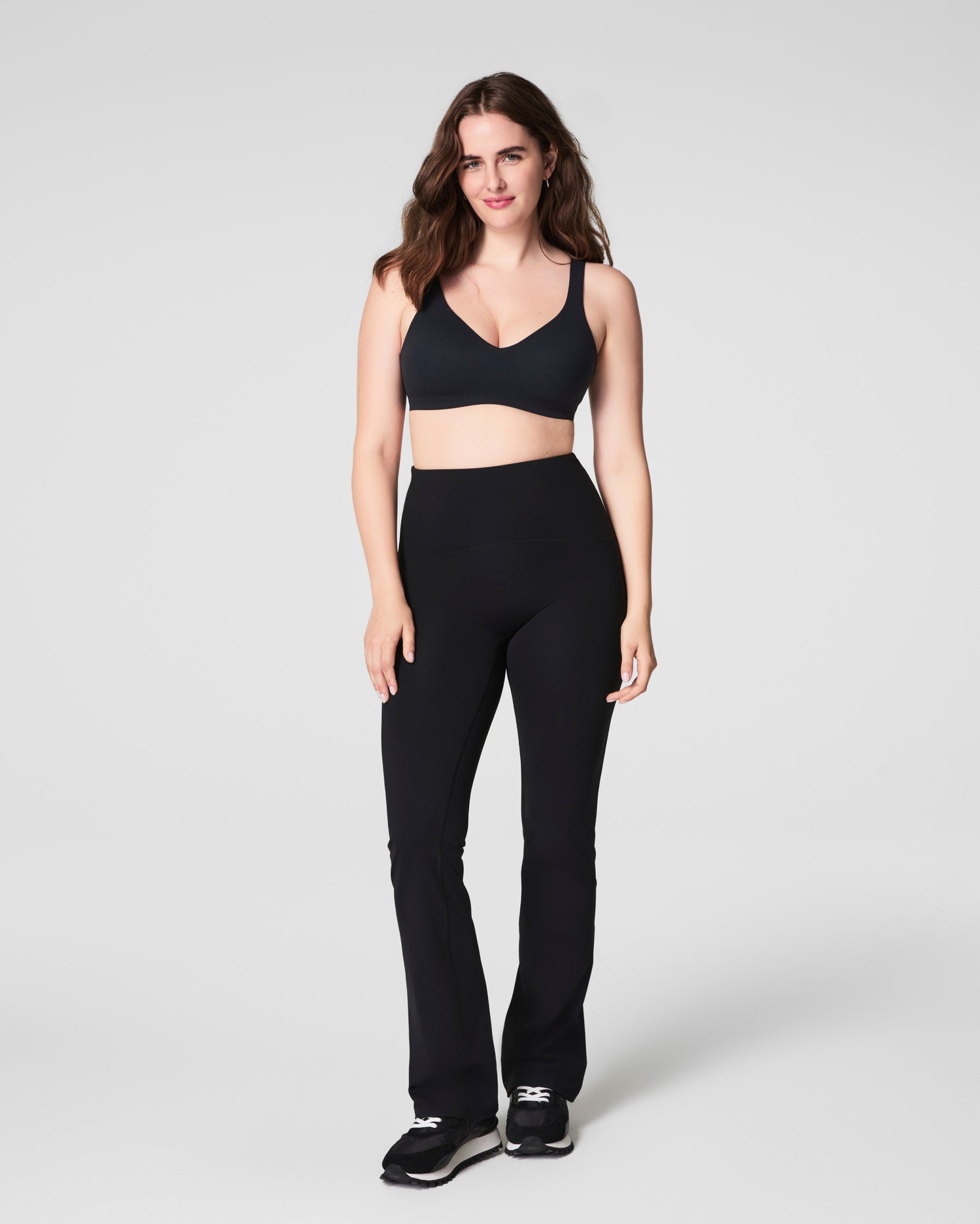 BOUTIQUE SPANXSHAPE™ BOOTY BOOST® FLARE PANTS VERY BLACK FRONT