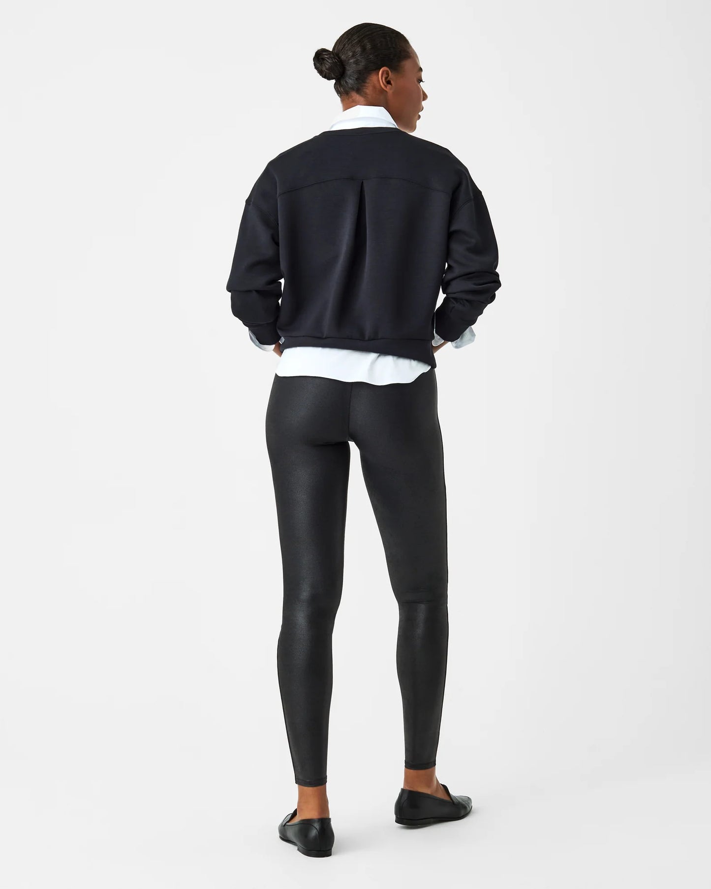 BOUTIQUE SPANX AIRESSENTIALS CREWNECK VERY BLACK BACK 3