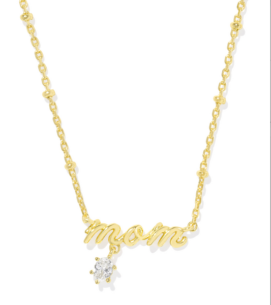 KENDRA SCOTT Mom Crystal Pendant Necklace