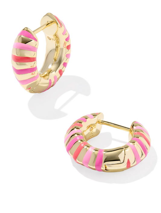 KENDRA SCOTT Mikki Enamel Huggie Earrings
