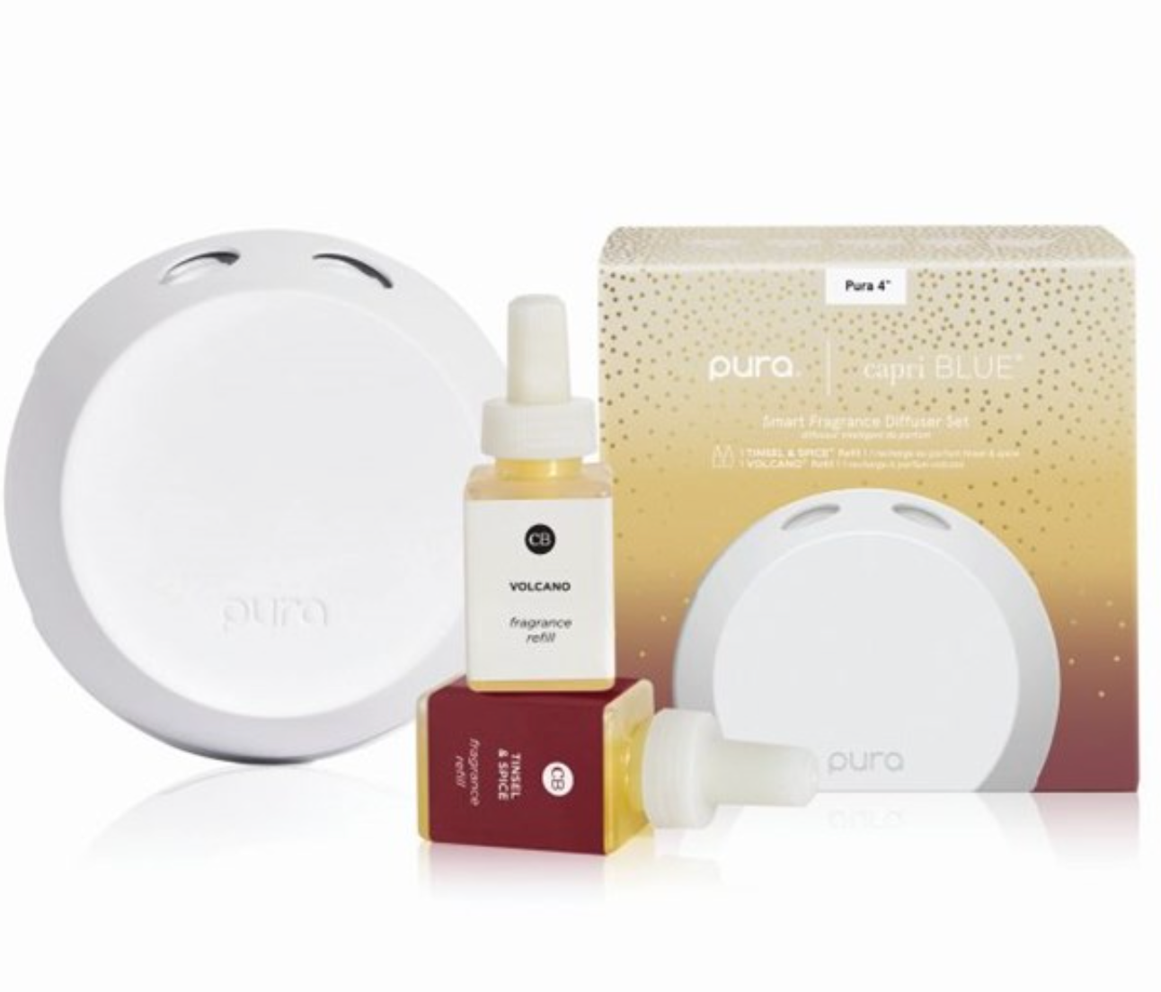 CB + PURA HOLIDAY - Tinsle & Spice + Volcano V4 Diffuser Kit