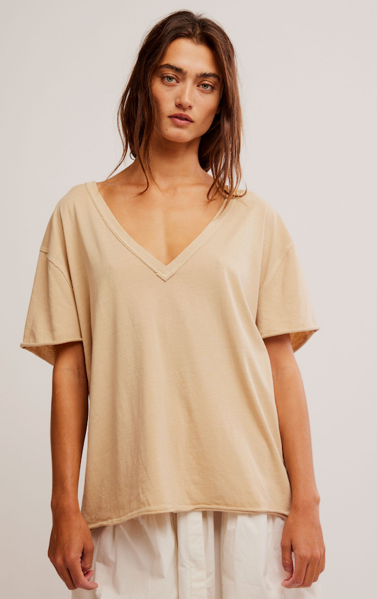 FREE PEOPLE We The Free Nina V-Neck Tee