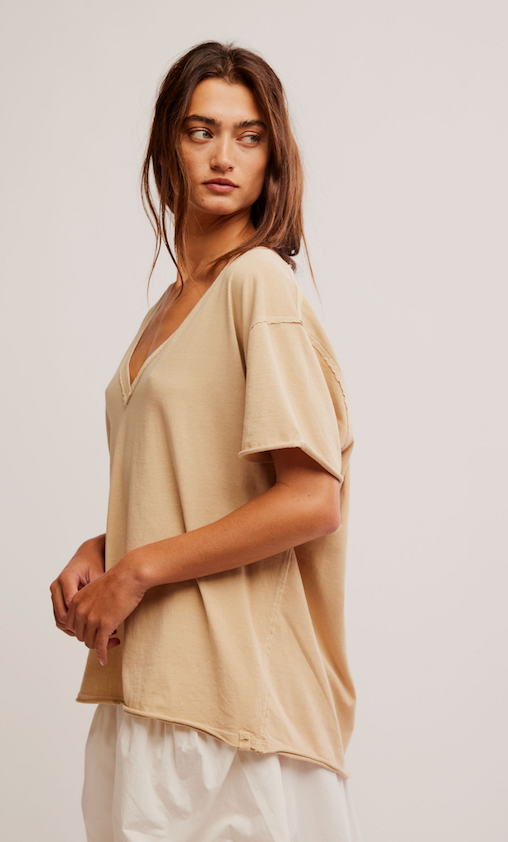 FREE PEOPLE We The Free Nina V-Neck Tee