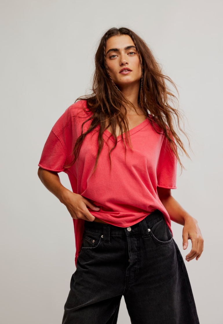 FREE PEOPLE We The Free Nina V-Neck Tee