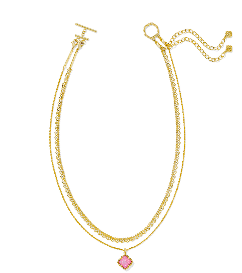 KENDRA SCOTT Mallory Rose Multi Strand Necklace