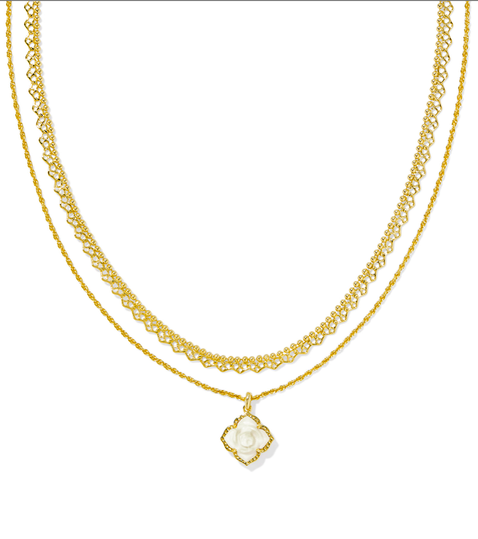 KENDRA SCOTT Mallory Rose Multi Strand Necklace