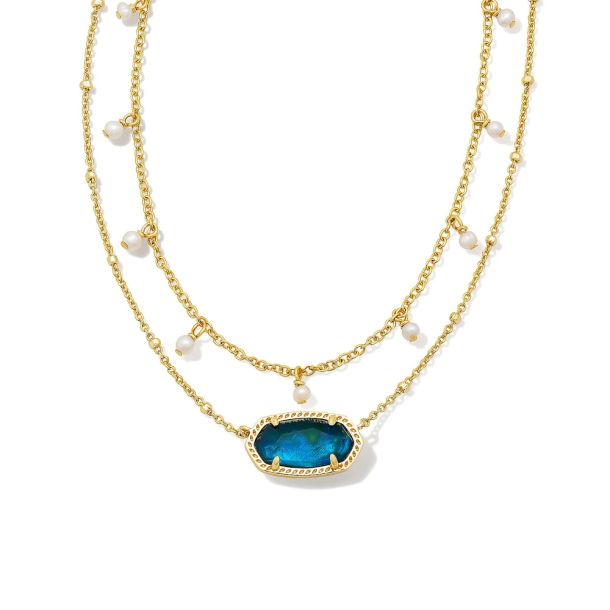 KENDRA SCOTT Collar de varias hebras de perlas doradas Elisa