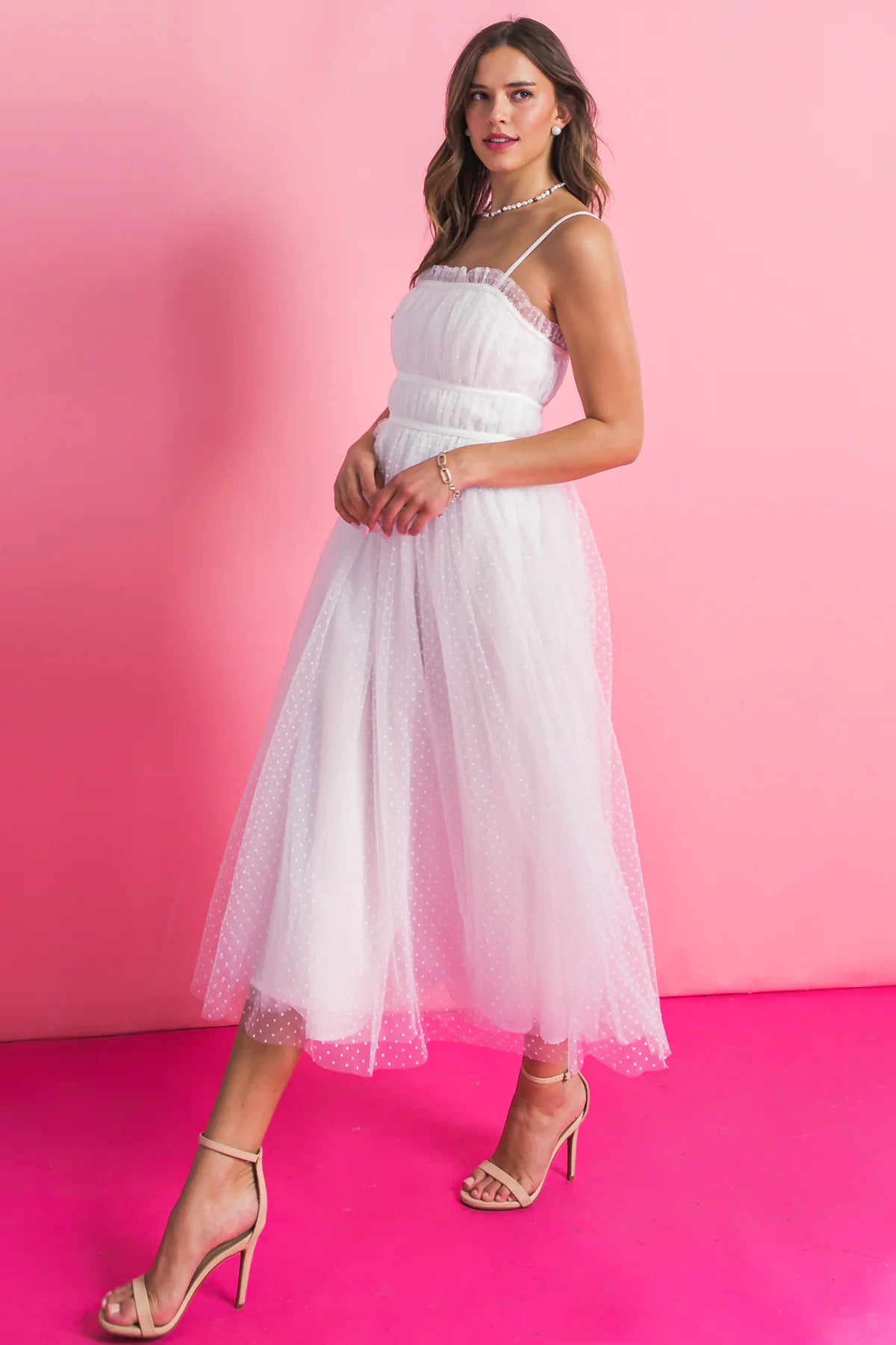 VESTIDO MIDI DE TUL WON YOUR HEART