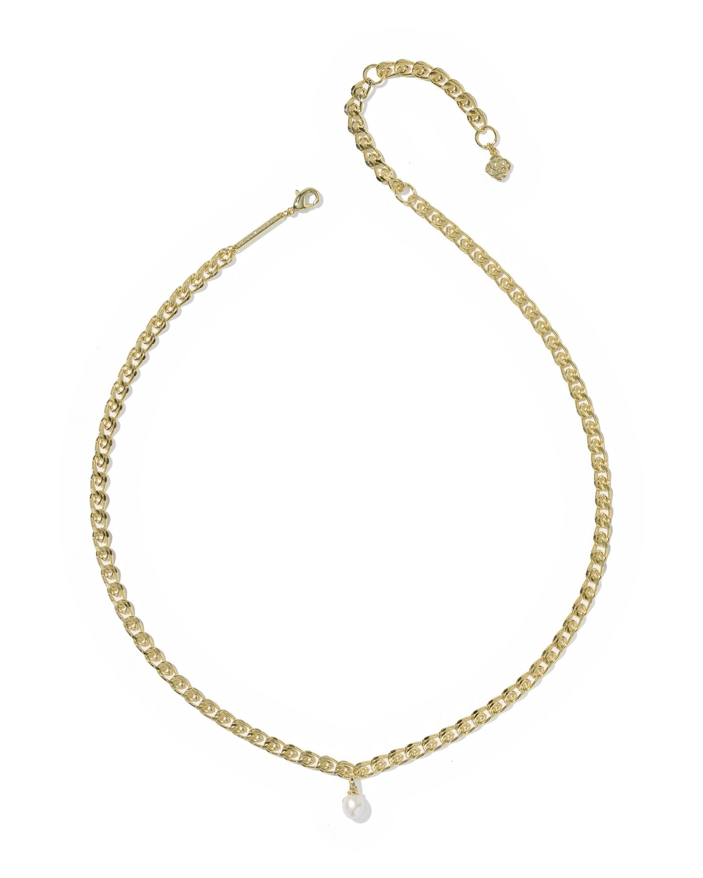 KENDRA SCOTT Oakland Gold Pearl Short Pendant Necklace in Freshwater Cultured Pearl including clasps