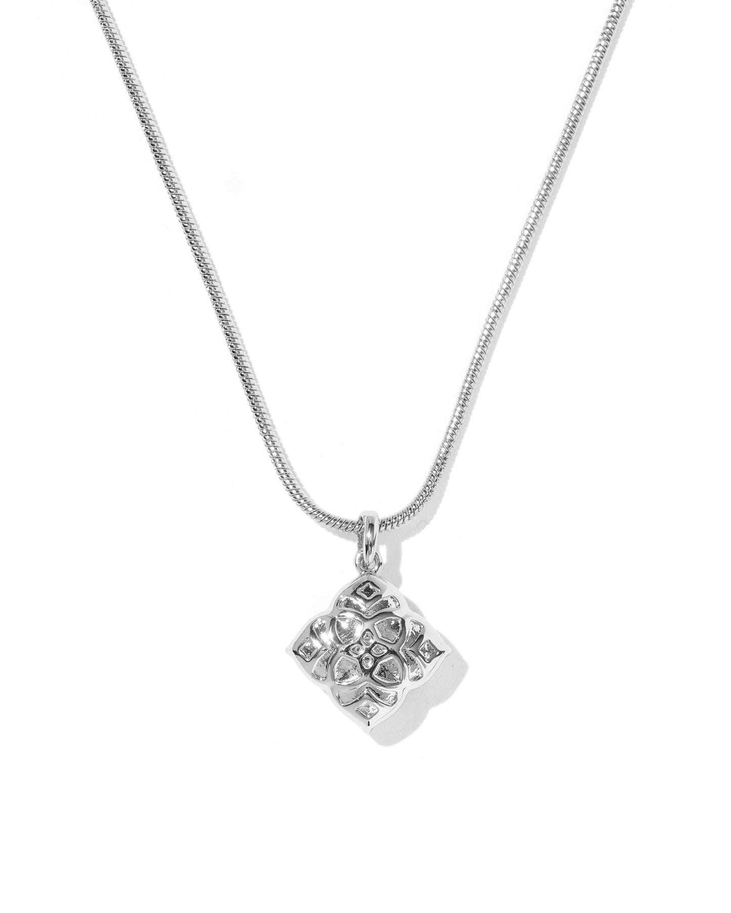 silver necklace with pearl pendant