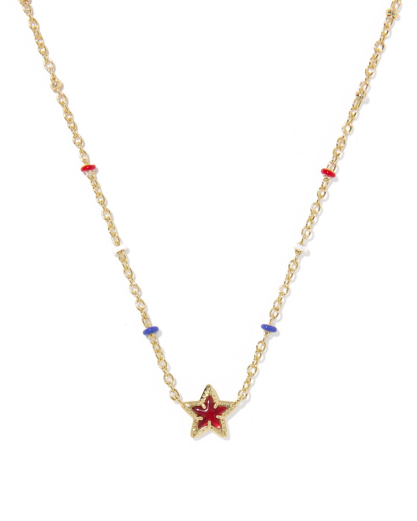 Kendra Scott gold red star pendant necklace