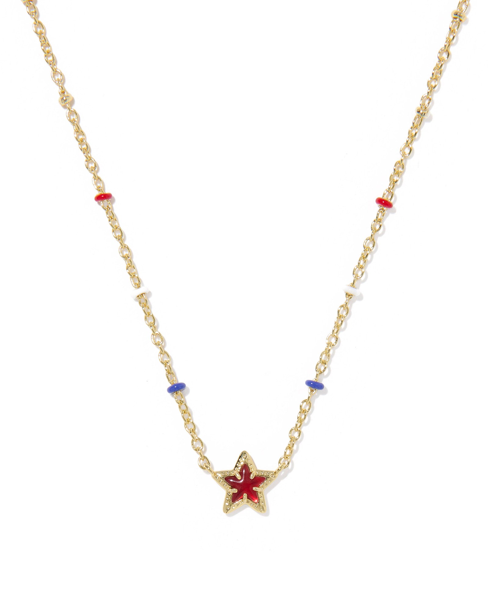 Kendra Scott gold red star pendant necklace