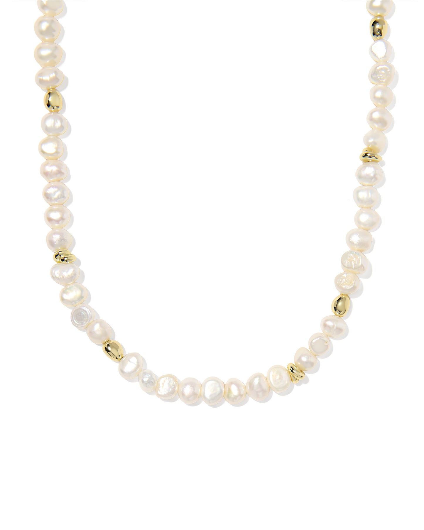 Kendra Scott pearl and gold bead necklace
