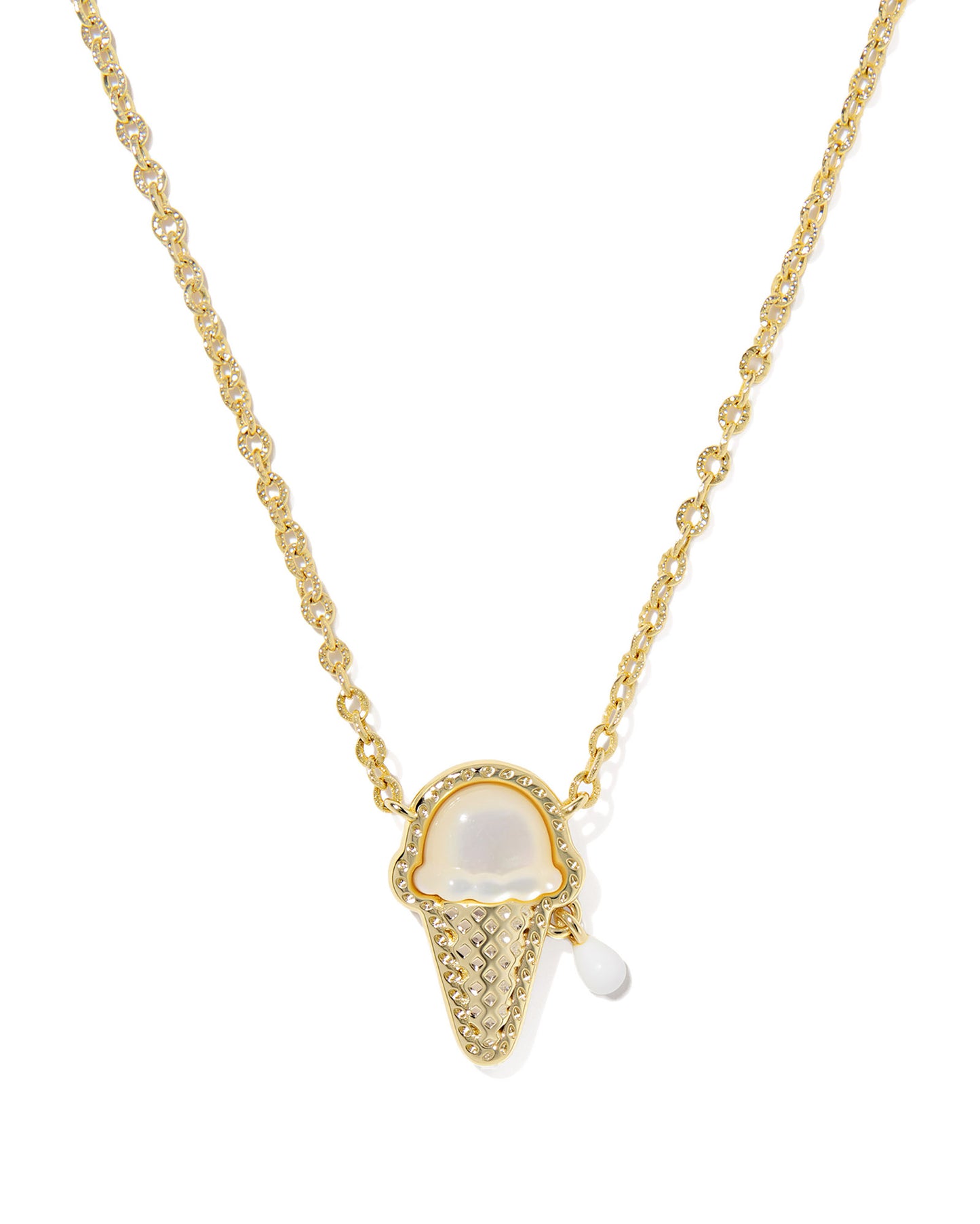 Kendra Scott white ice cream cone pendant necklace