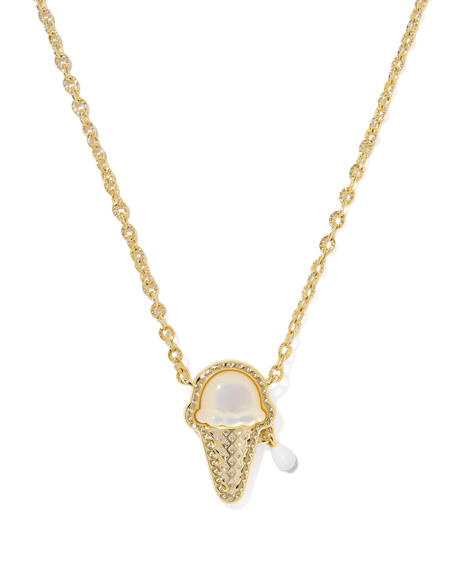 Kendra Scott white ice cream cone pendant necklace