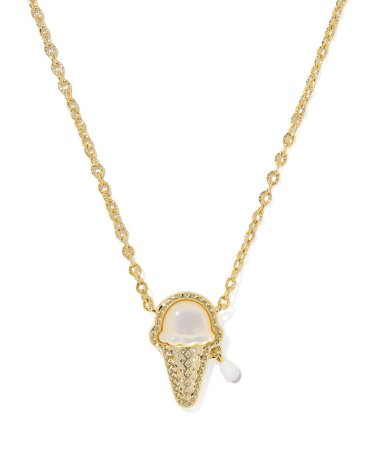 Kendra Scott white ice cream cone pendant necklace