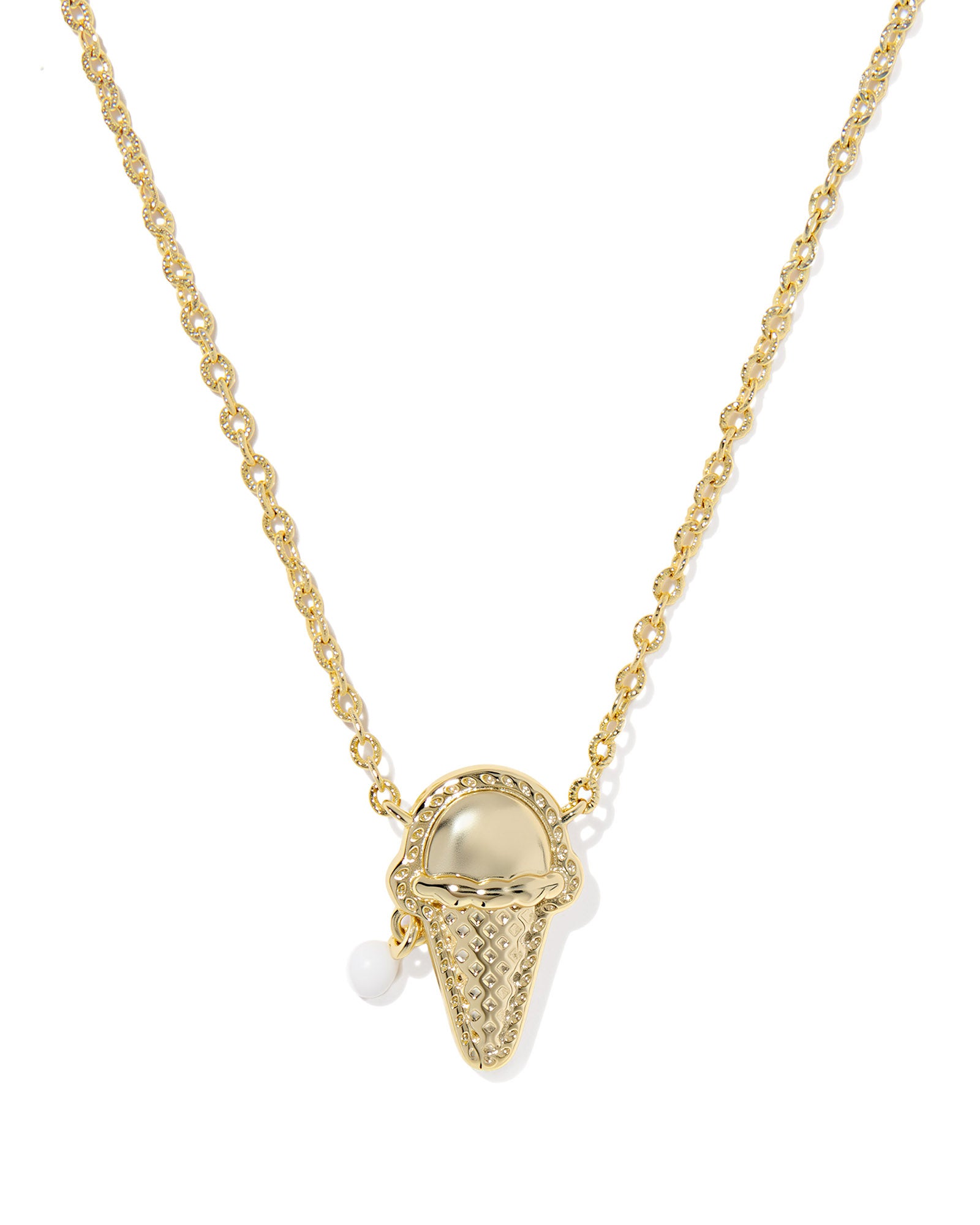 Kendra Scott white ice cream cone pendant necklace
