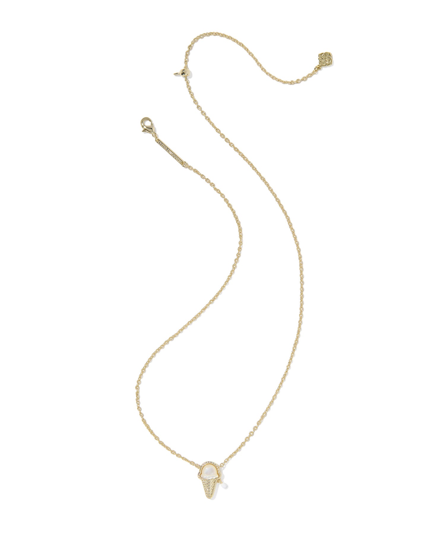 Kendra Scott white ice cream cone pendant necklace