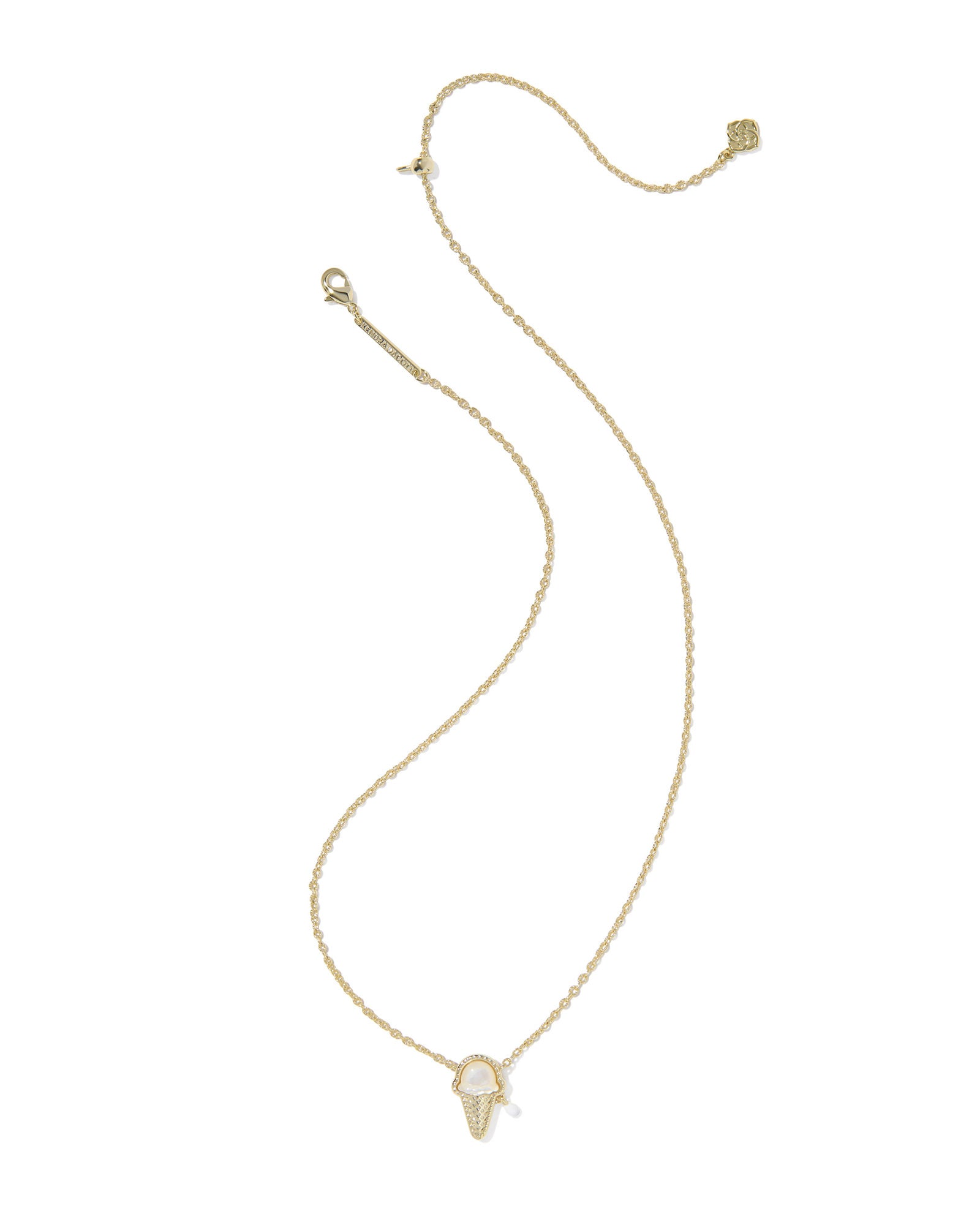 Kendra Scott white ice cream cone pendant necklace