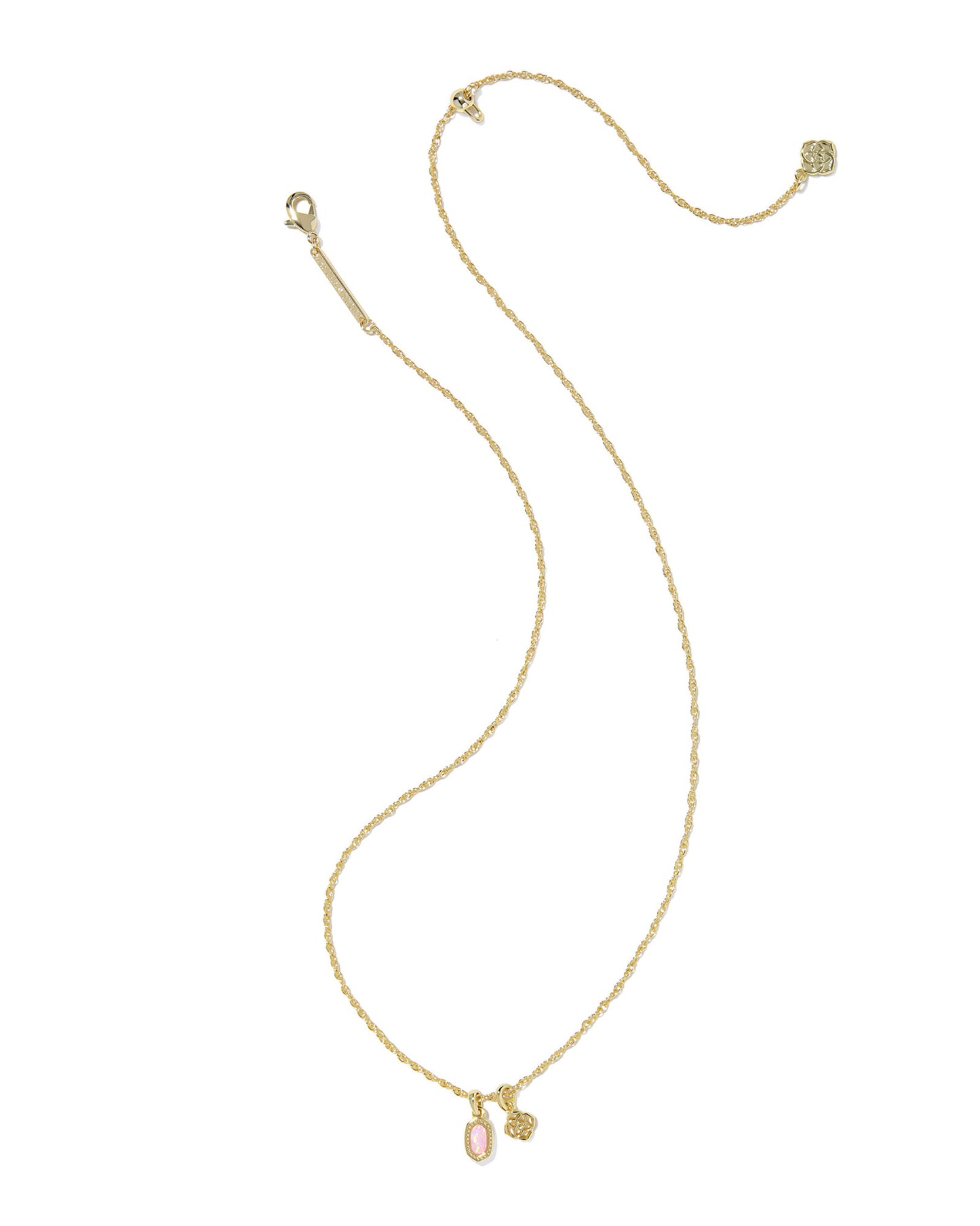 Kendra Scott Pendant necklace with blue stone and KS logo
