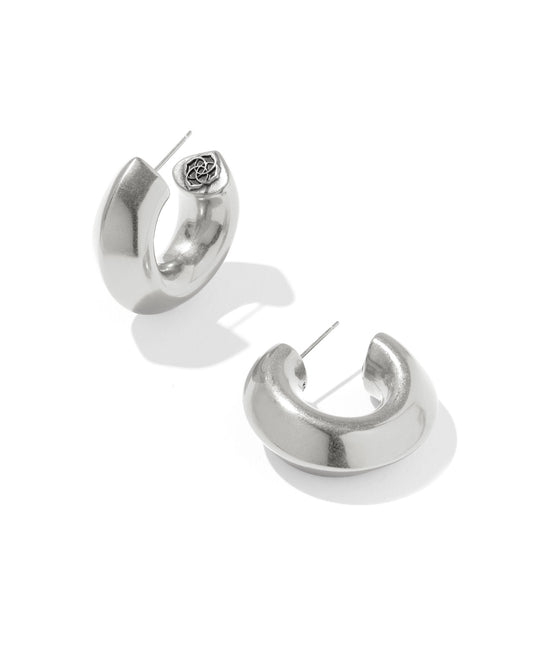 KENDRA SCOTT Embry Silver Hoop Earrings