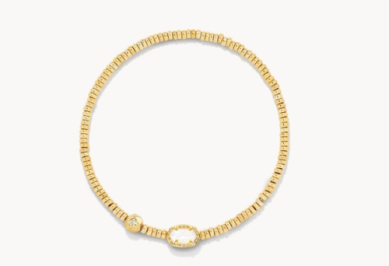 Gold bracelet on a white background