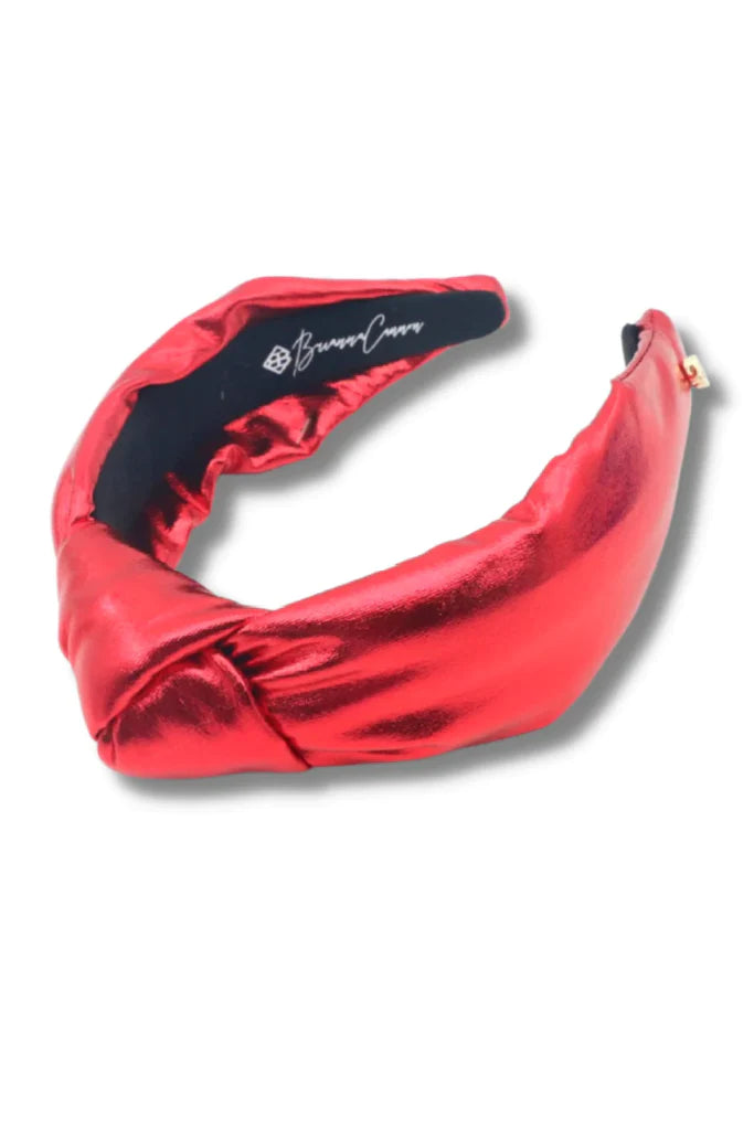 BOUTIQUE BRIANNA CANNON HEADBAND RED PUFF METALLIC
